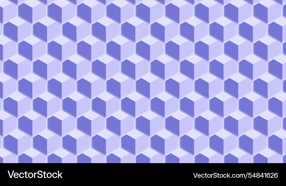 3d small cube blue background isometric pattern Vector Image