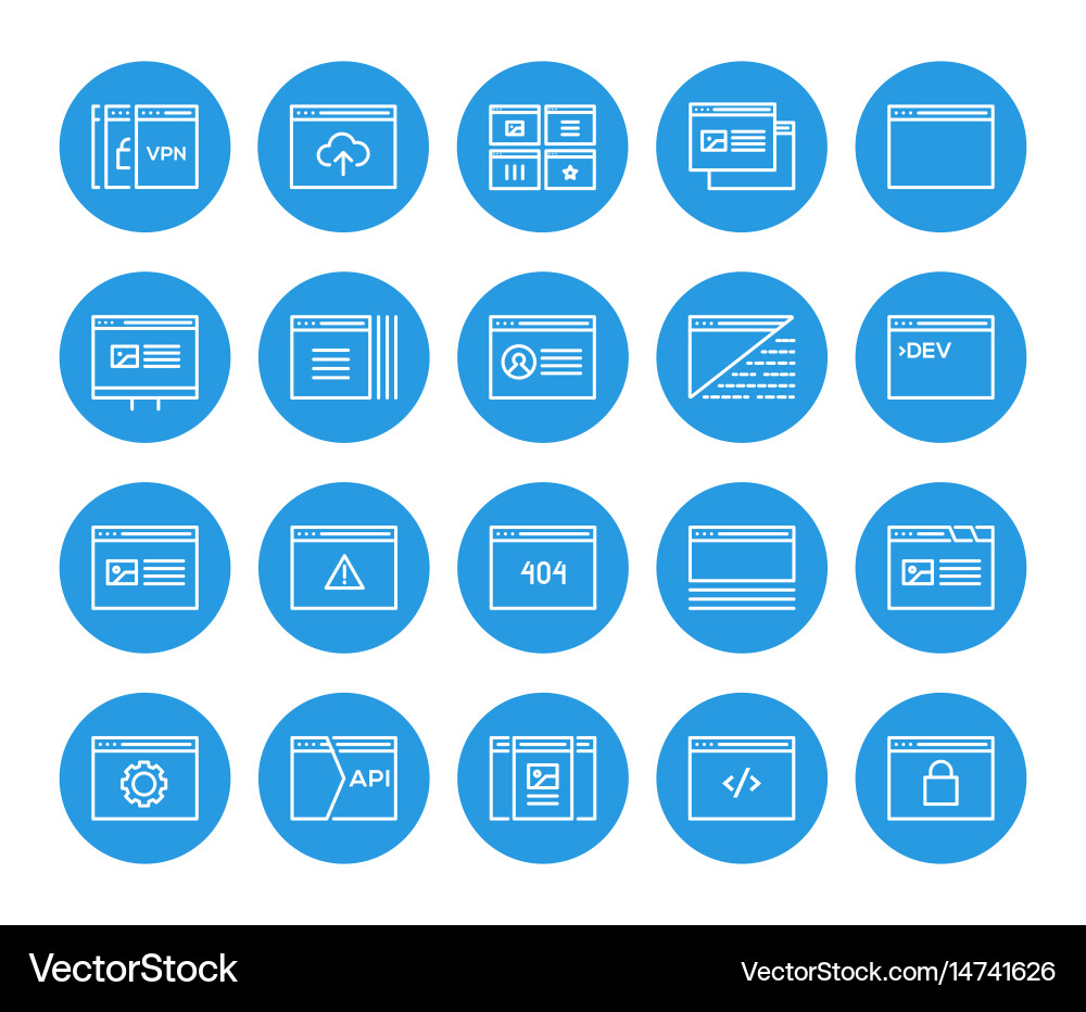 48x48 Pixel Icon Set - Coding & Development vector image