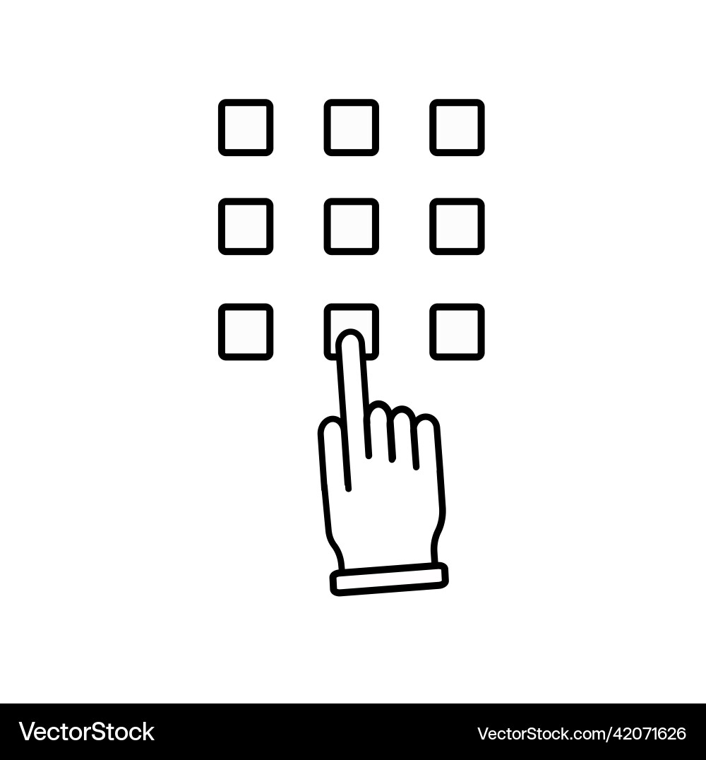 Access code icon security symbol template Access code icon security symbol template vector image