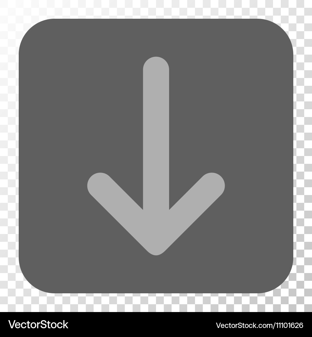 Arrow down rounded square button Vector Image