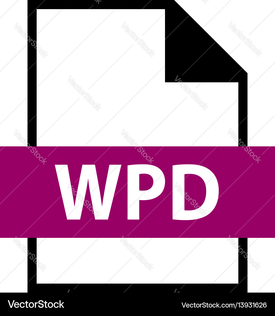 File name extension wpd type vector image