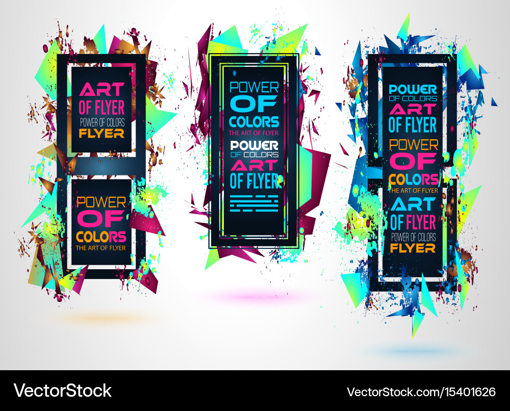 Futuristic frame art design with abstract shapes vector image