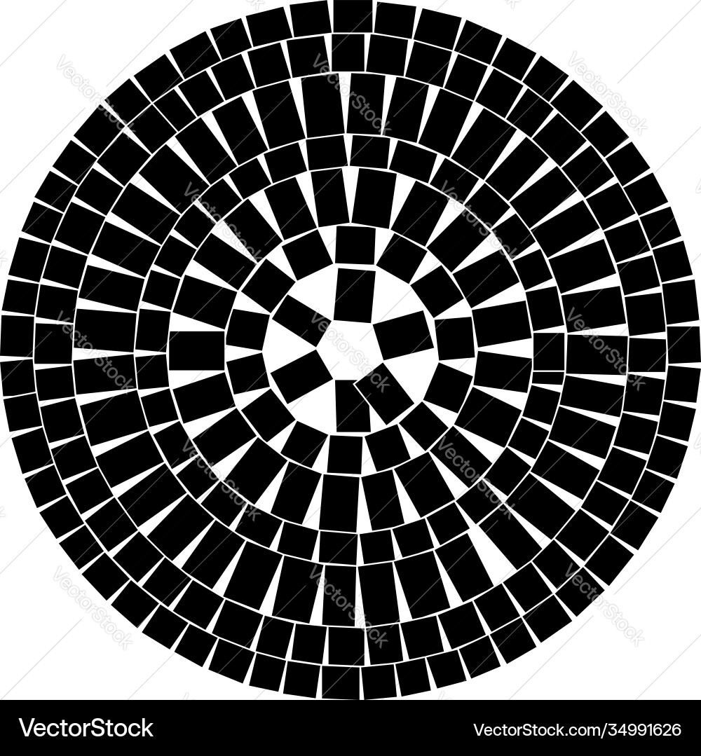 Geometric circle element circular stonework Geometric circle element circular stonework vector image