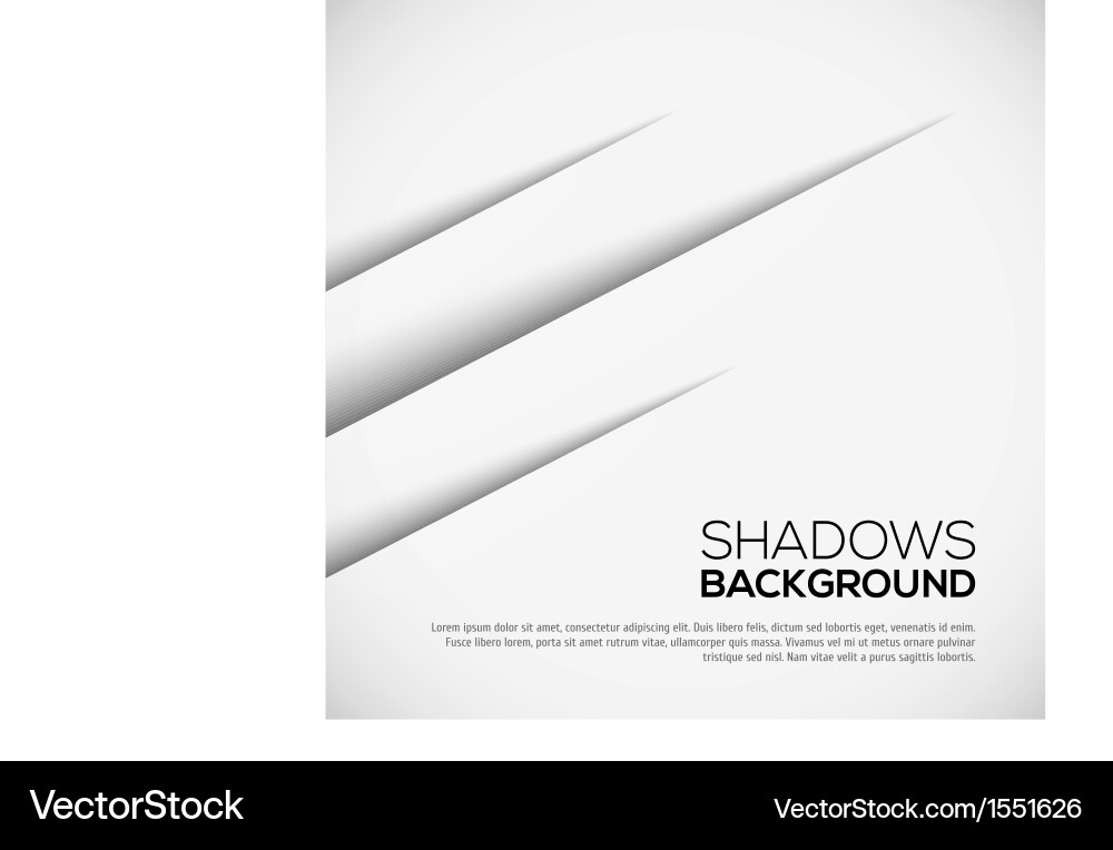Gray background with realistic shadows vector image