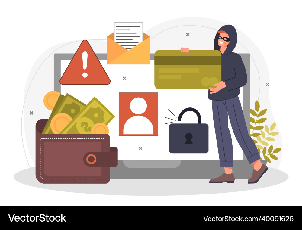Hacker activity concept Vector Image