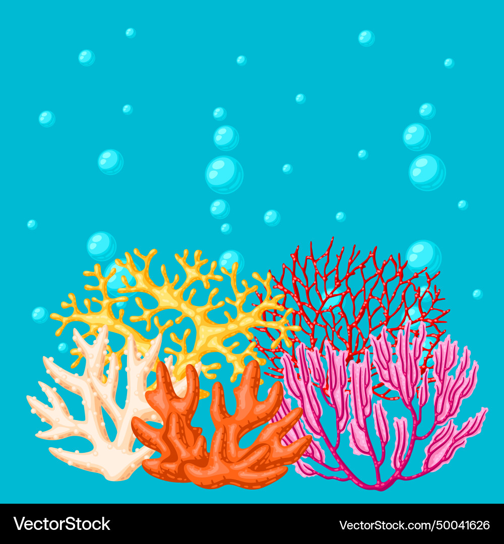 Hintergrund mit Meereskorallen Meerlebensaquarium Hintergrund mit Meereskorallen Meerlebensaquarium vektorbild