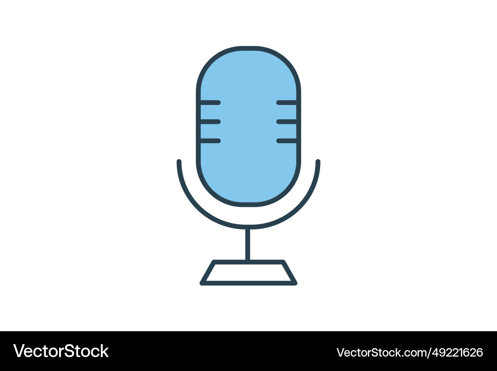 Microphone icon related to device computer Microphone icon related to device computer vector image