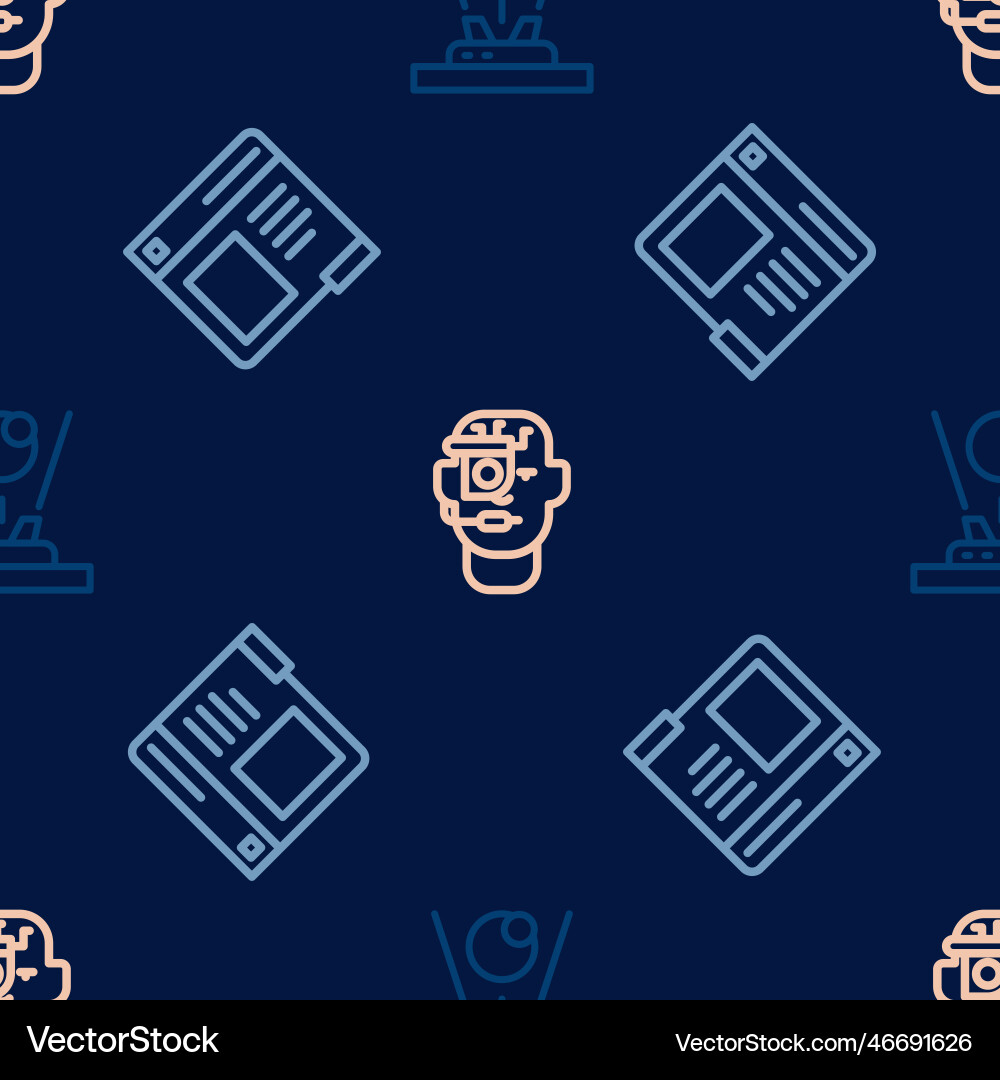 Set line hologram browser window and smart Vector Image