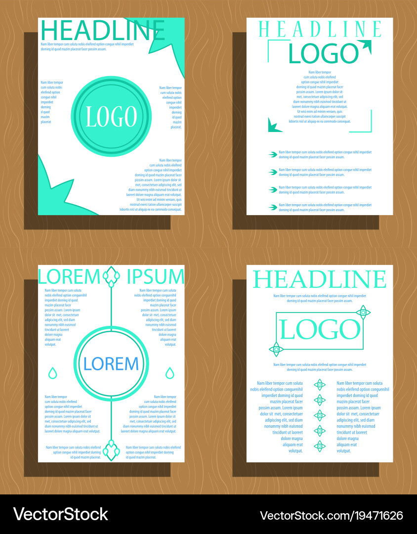 Set of layout background for art template Vector Image