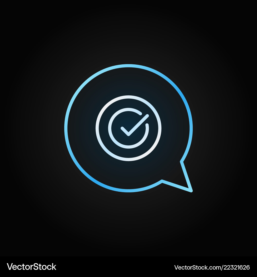 Speech bubble with check mark colored Speech bubble with check mark colored vector image