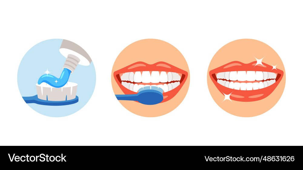 Step-by-step scheme instruction on how to brush Step-by-step scheme instruction on how to brush Vector Image