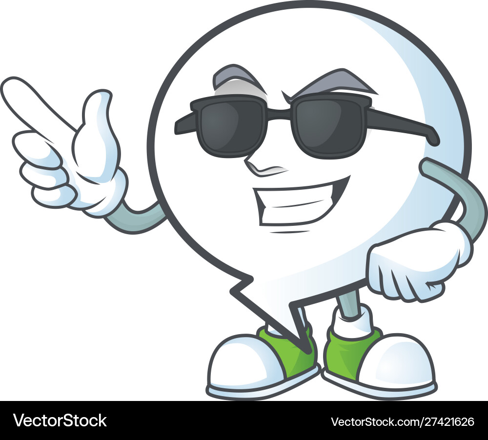 Super cool pattern circle bubble with character Vector Image