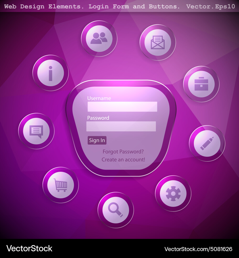 Web design elements vector image