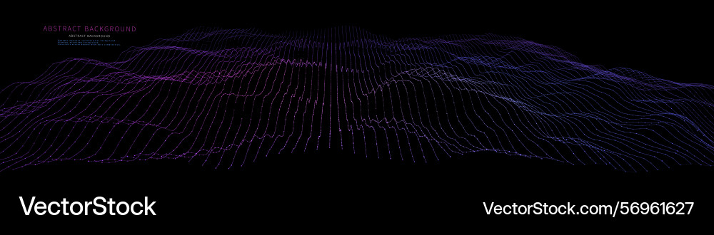 Abstract background futuristic waves from lines vector image