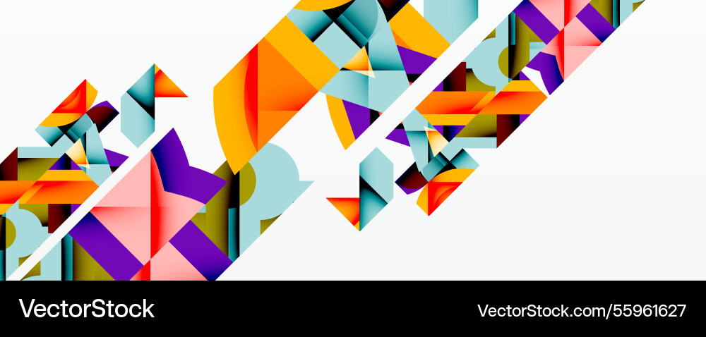 Abstract geometric composition with interlocking Abstract geometric composition with interlocking vector image