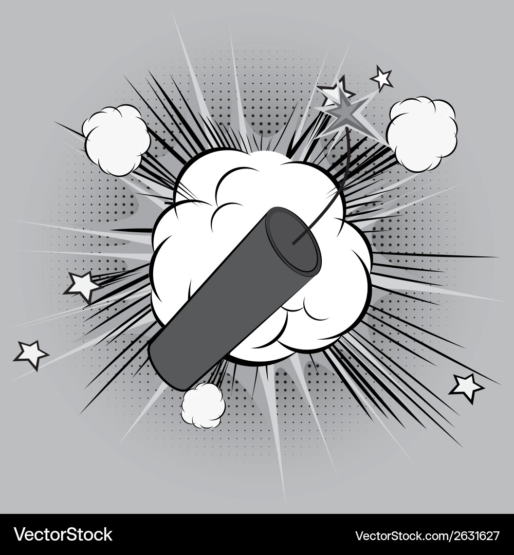 Abstract pop art object with black and white Vector Image