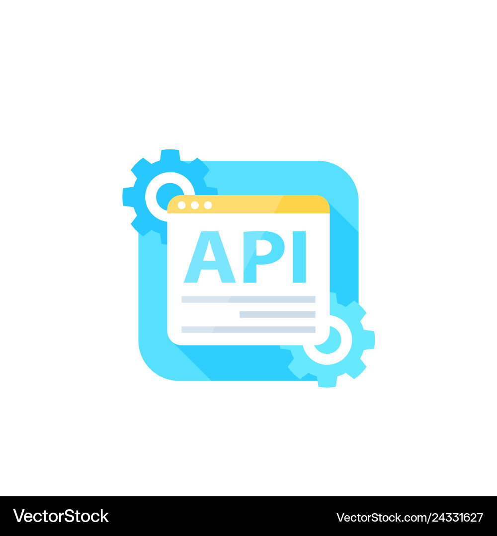 API Application Icon vector image