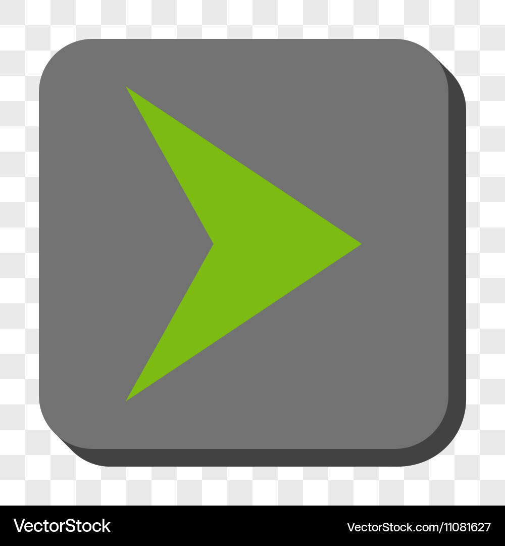 Arrowhead right rounded square button vector image