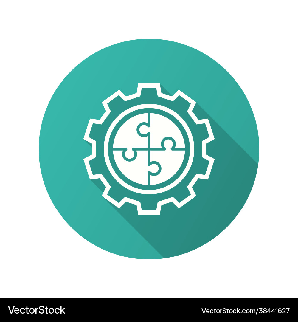 Automation System Icon with Shadow vector image