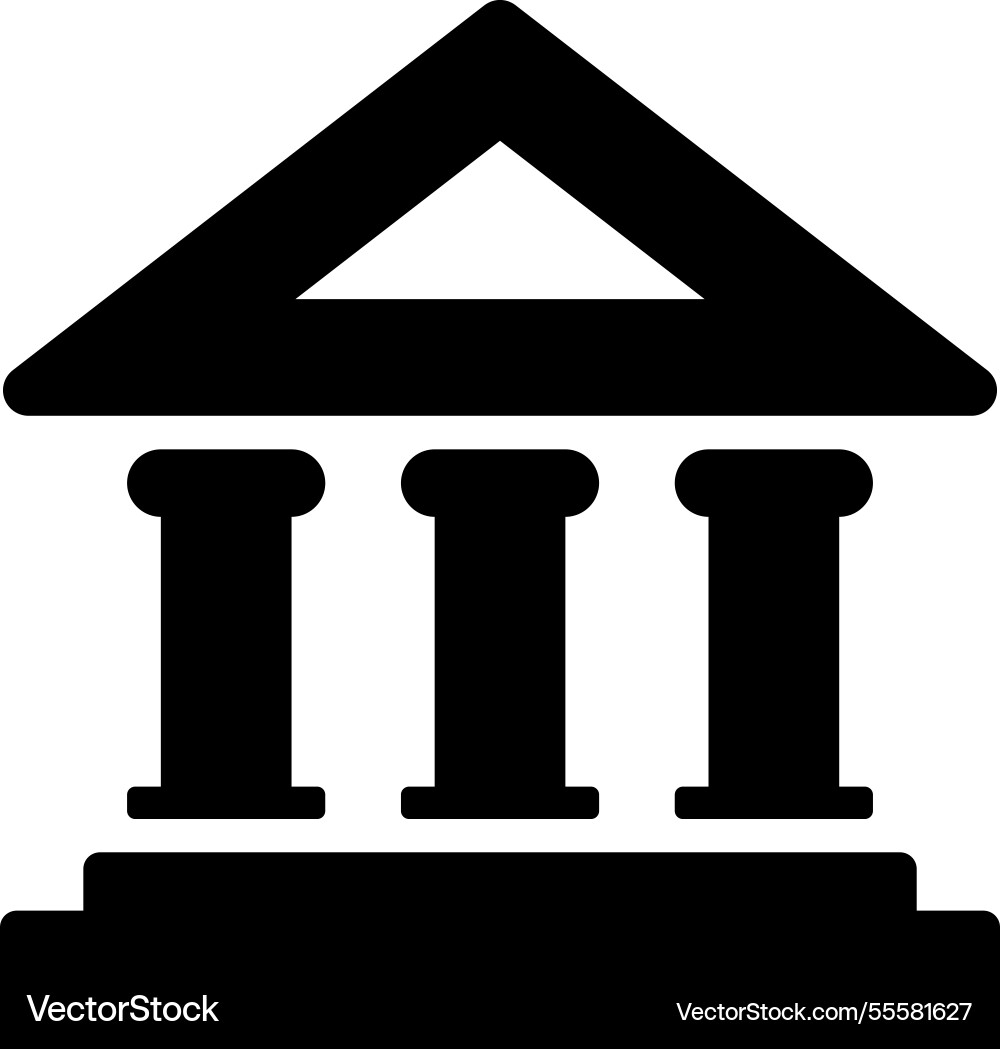 Bank flat web icon concept Royalty Free Vector Image