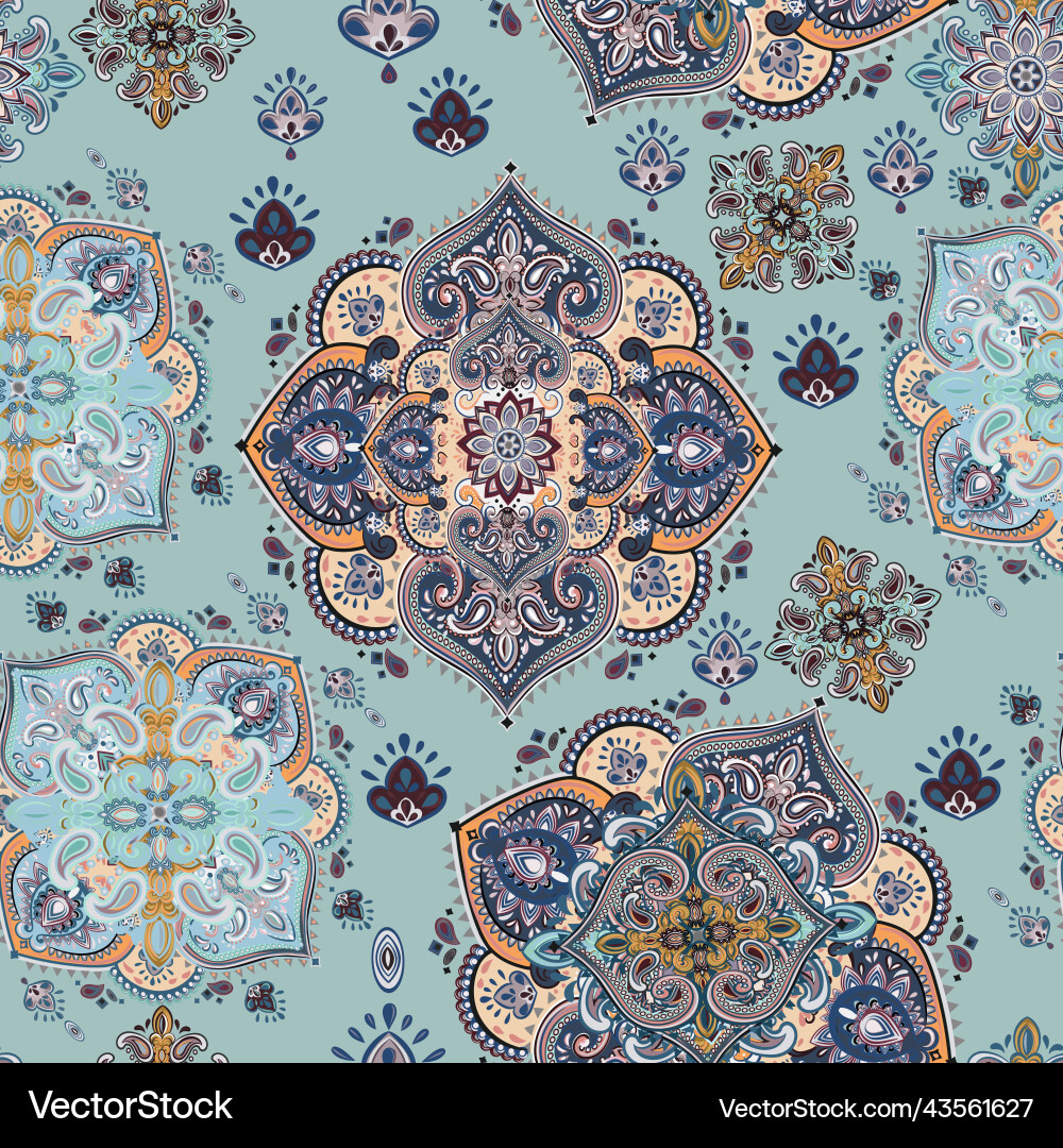 Bohemian Swirls Pattern vector image