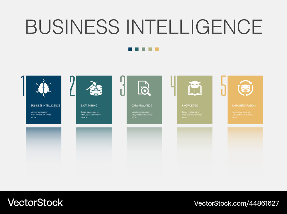 Business intelligence data mining analytics vector image