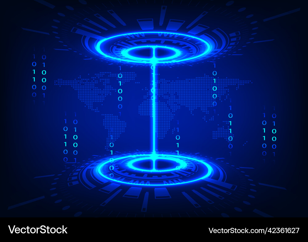 Digital abstract background circle cog hitech Digital abstract background circle cog hitech vector image