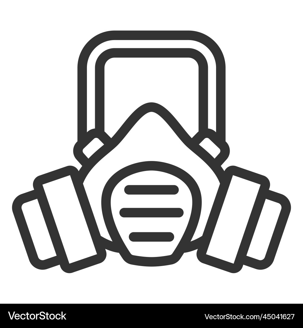 Dust Mask Respirator Icon Vector Image