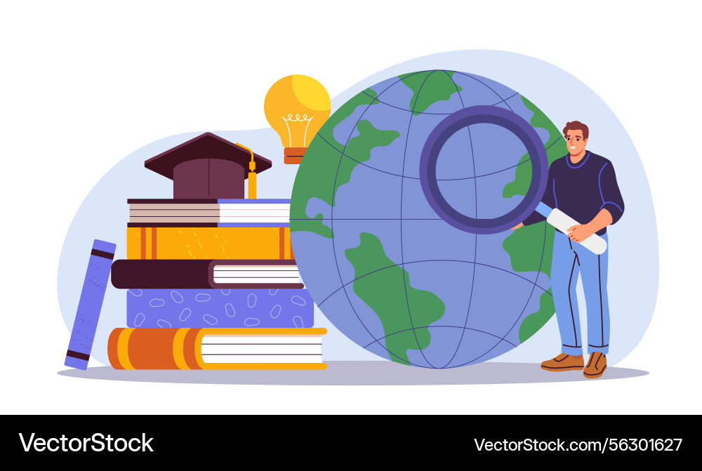 Global education and research concept Global education and research concept vector image