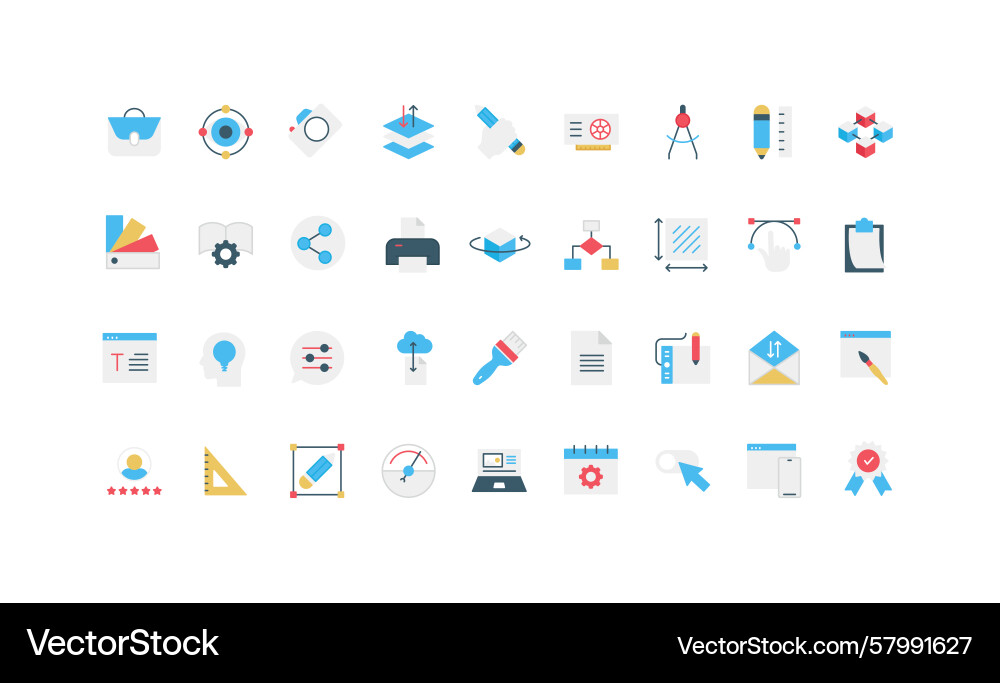 Graphic and web design tools options Vector Image