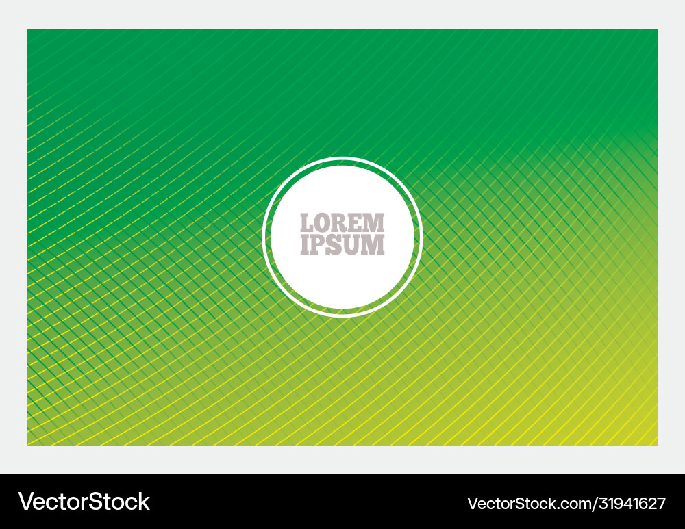 Green gradient background with frame and circle vector image