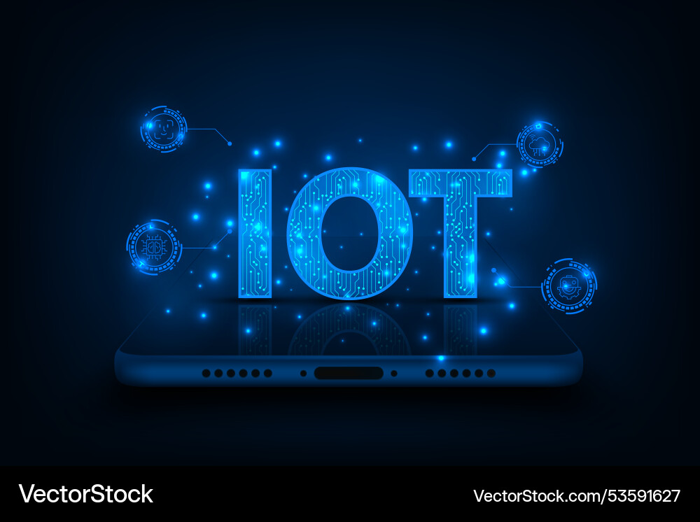 Internet of things concept icons representing Internet of things concept icons representing vector image