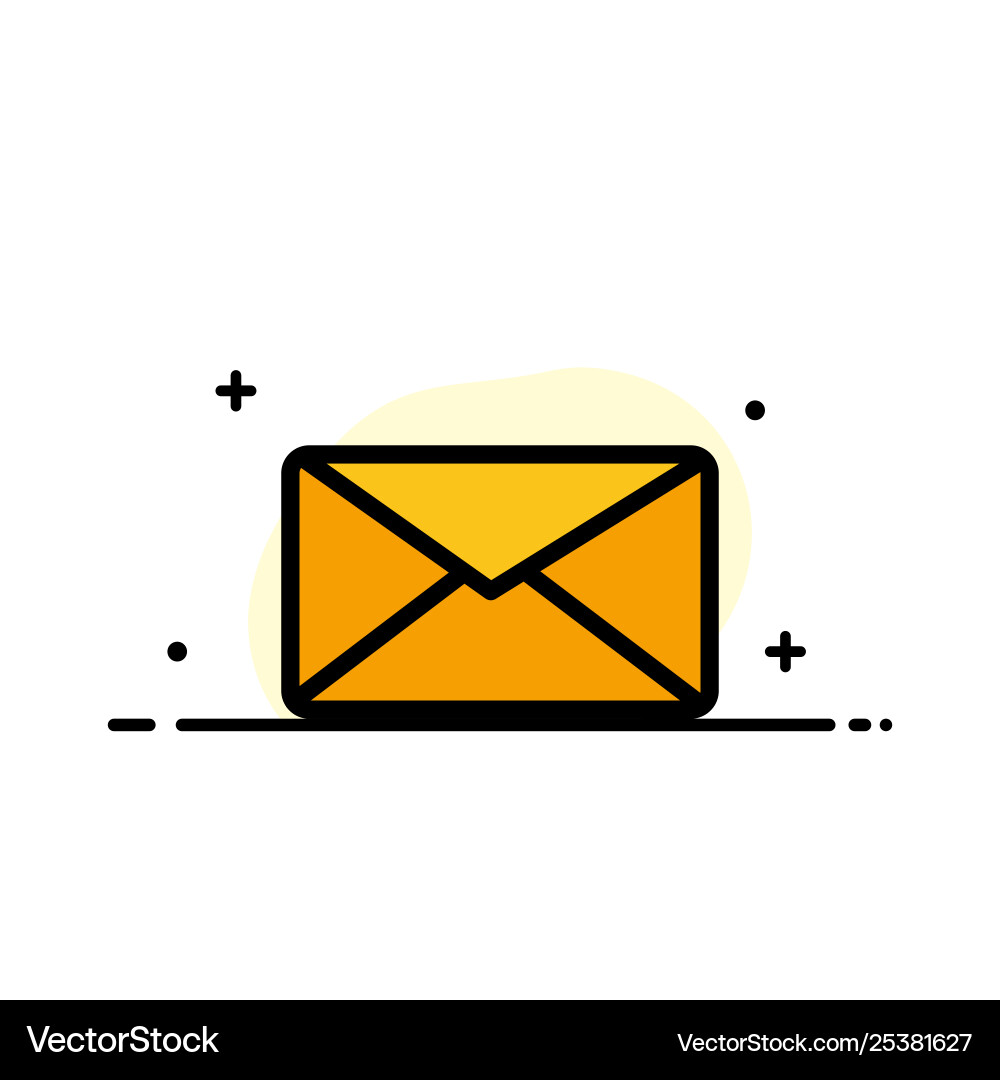 Mail email user interface business flat line Mail email user interface business flat line vector image