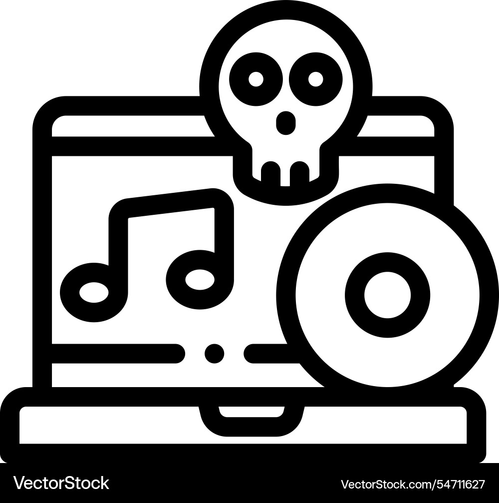 Malware icon thin linear style design isolated Malware icon thin linear style design isolated vector image