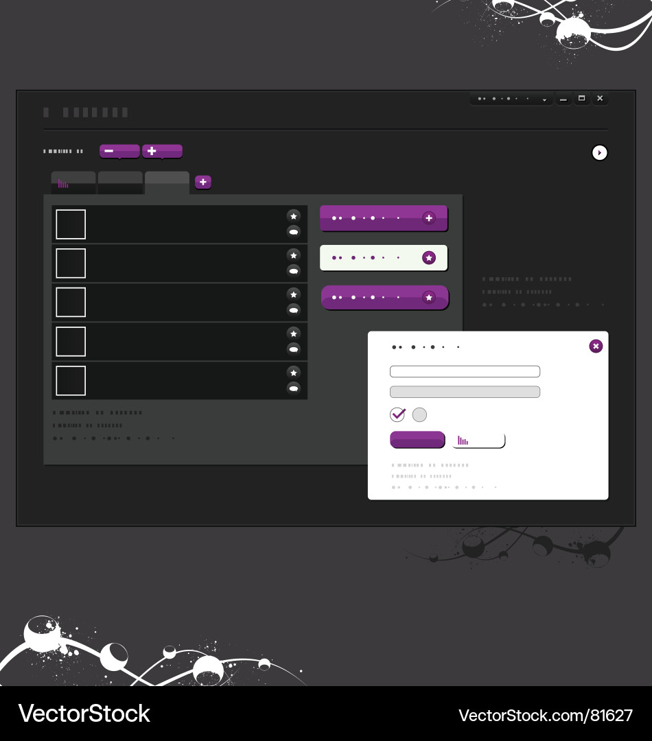 Map interface vector image