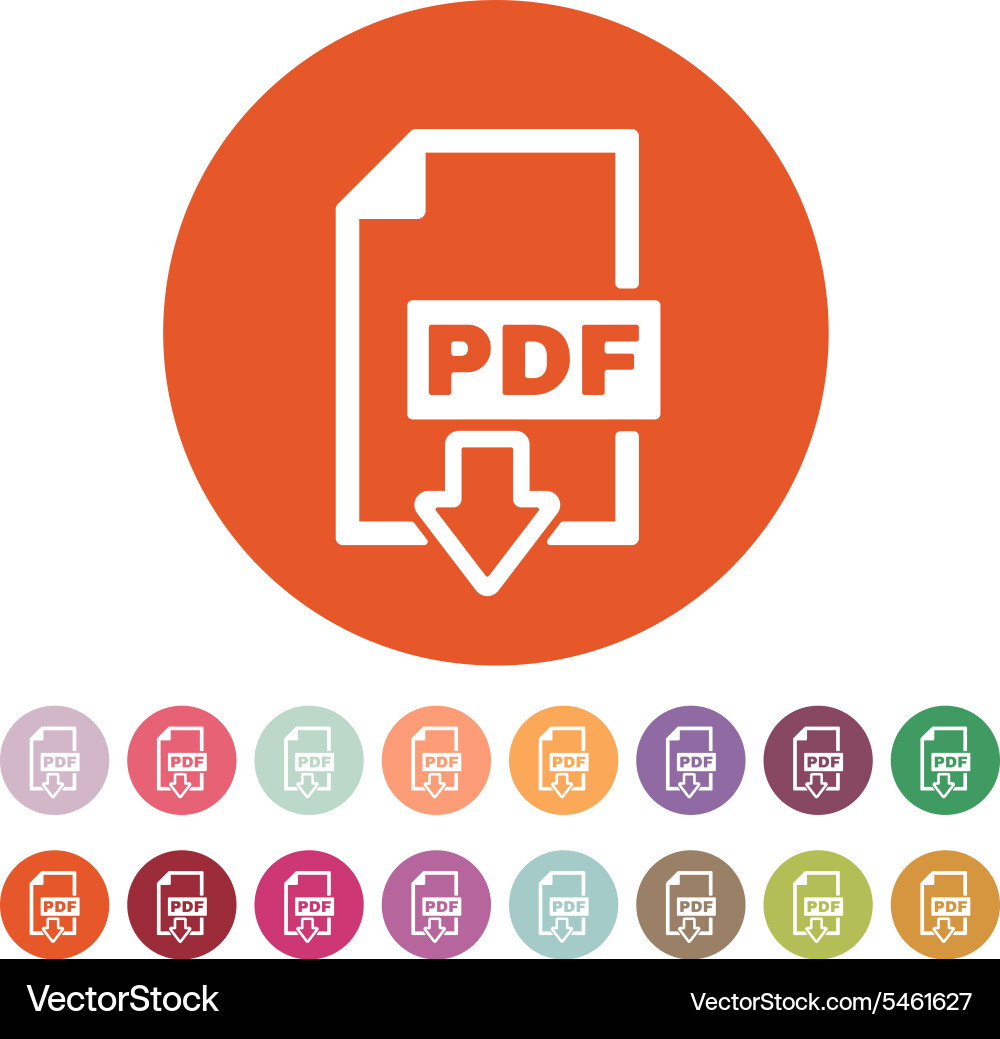 Pdf icon file format symbol flat vector image
