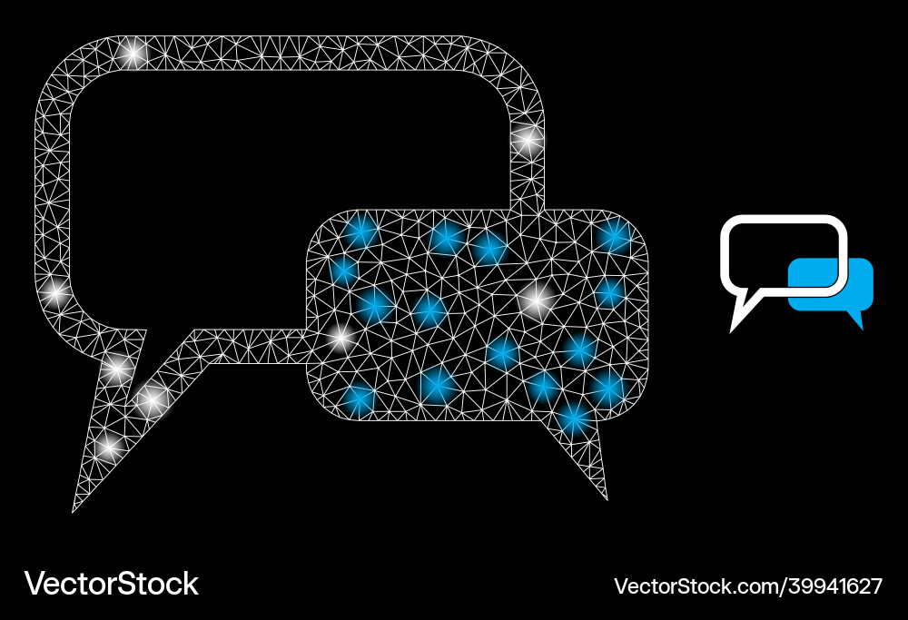 Polygonal wire frame mesh blog messages with magic Polygonal wire frame mesh blog messages with magic vector image