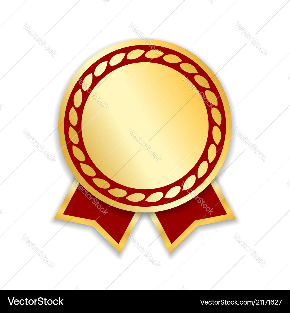 Preisband isoliert Gold Rot Design Medaille Preisband isoliert Gold Rot Design Medaille vektorbild