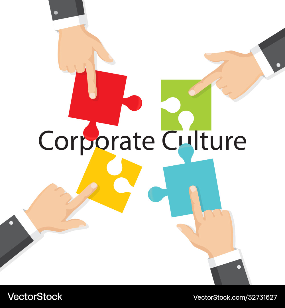 Puzzle teamwork and unity partnership Vector Image