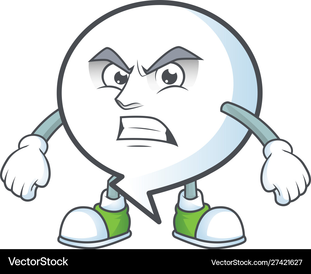 Scream pattern circle bubble with character shape vector image