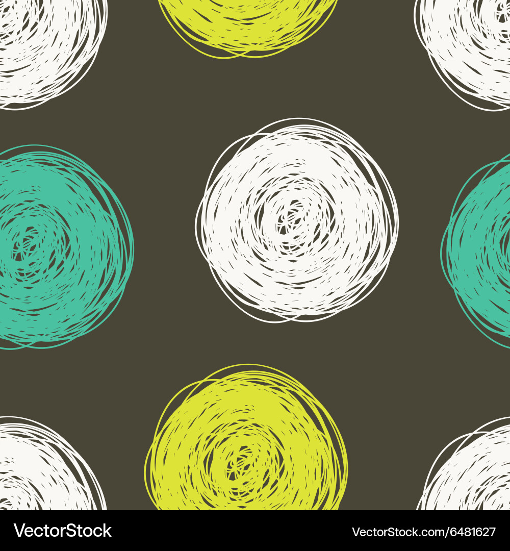 Scribble Circle Pattern vector image