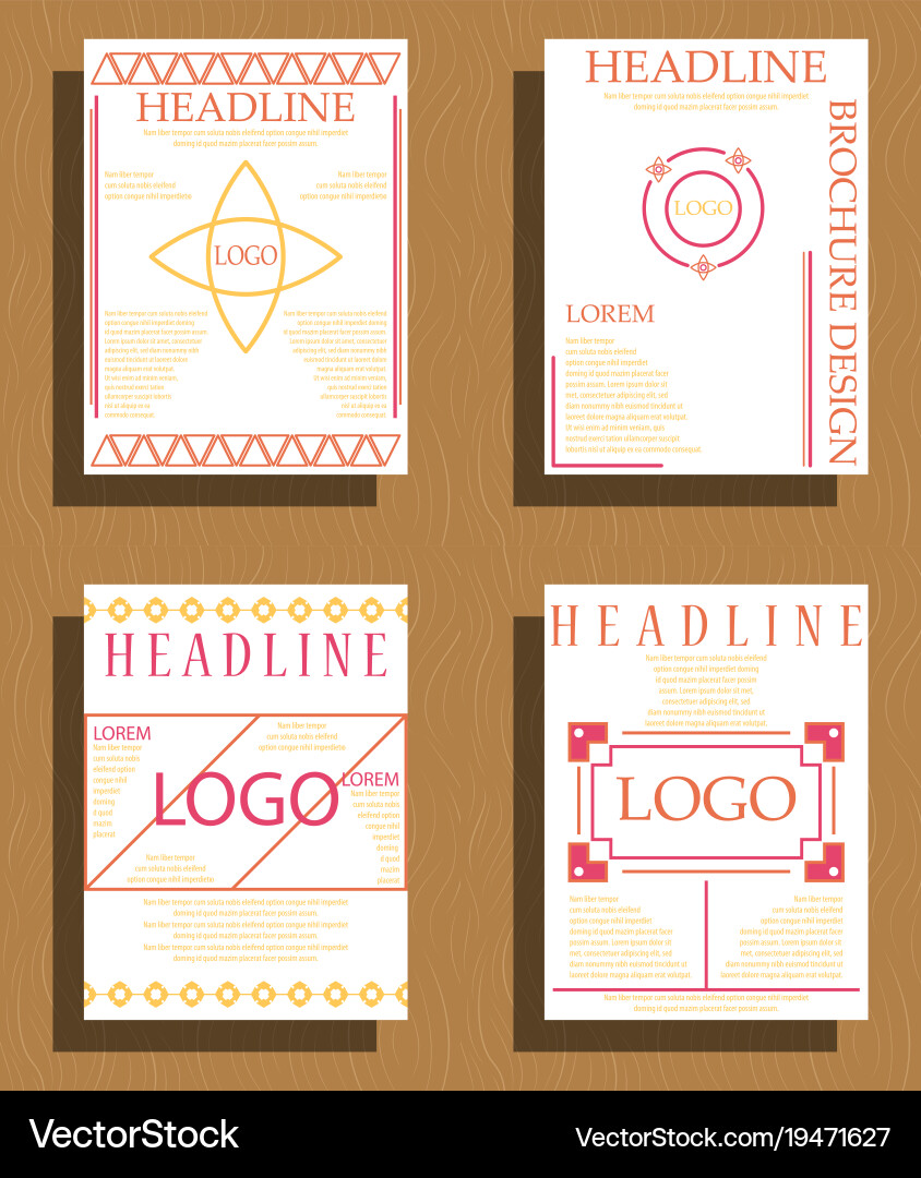 Set of layout background for art template Vector Image
