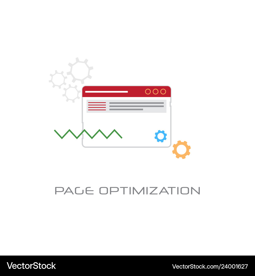 Web page optimization content management concept Web page optimization content management concept vector image