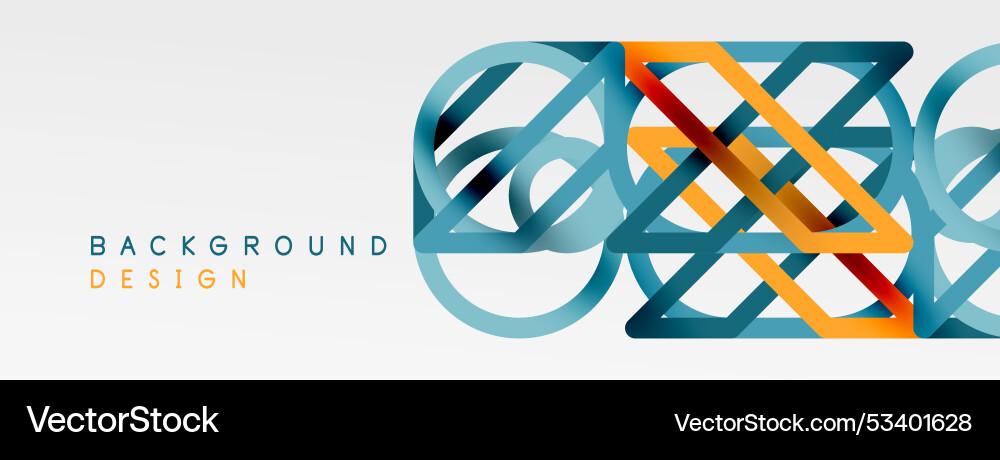 Abstract background - colorful circle lines Vector Image