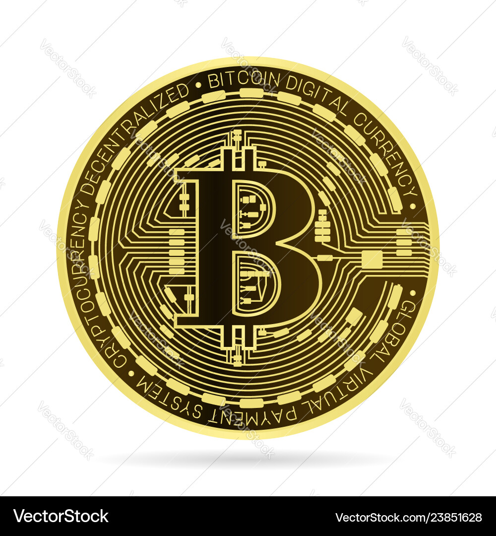 Bitcoin Cryptocurrency Symbol – Royalty-Free Vector | VectorStock