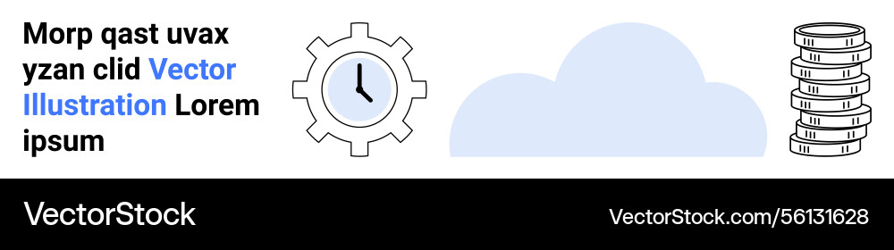 Cloud storage with clockwork precision and data Cloud storage with clockwork precision and data vector image