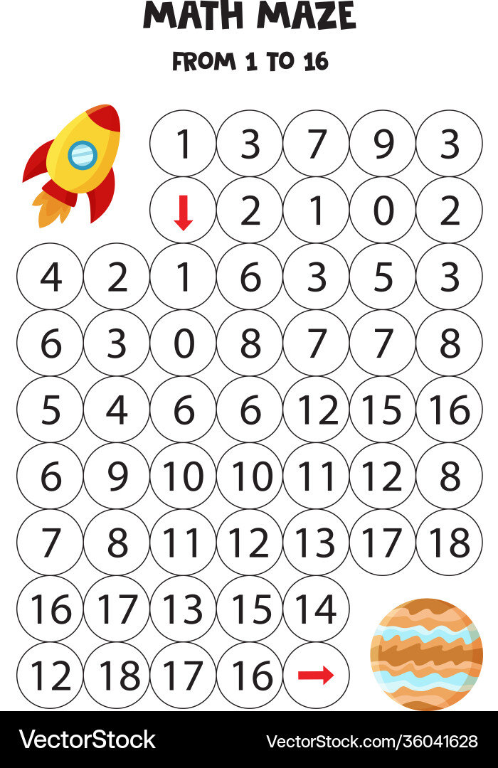Get rocket to jupiter counting 16 Get rocket to jupiter counting 16 vector image