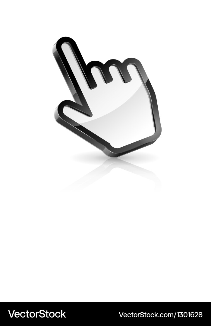 Hand Pointer Cursor vector image
