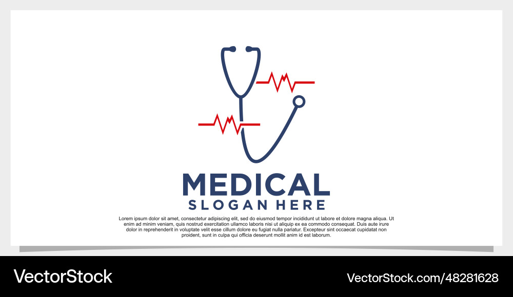 Medical logo design with creative concept Medical logo design with creative concept vector image