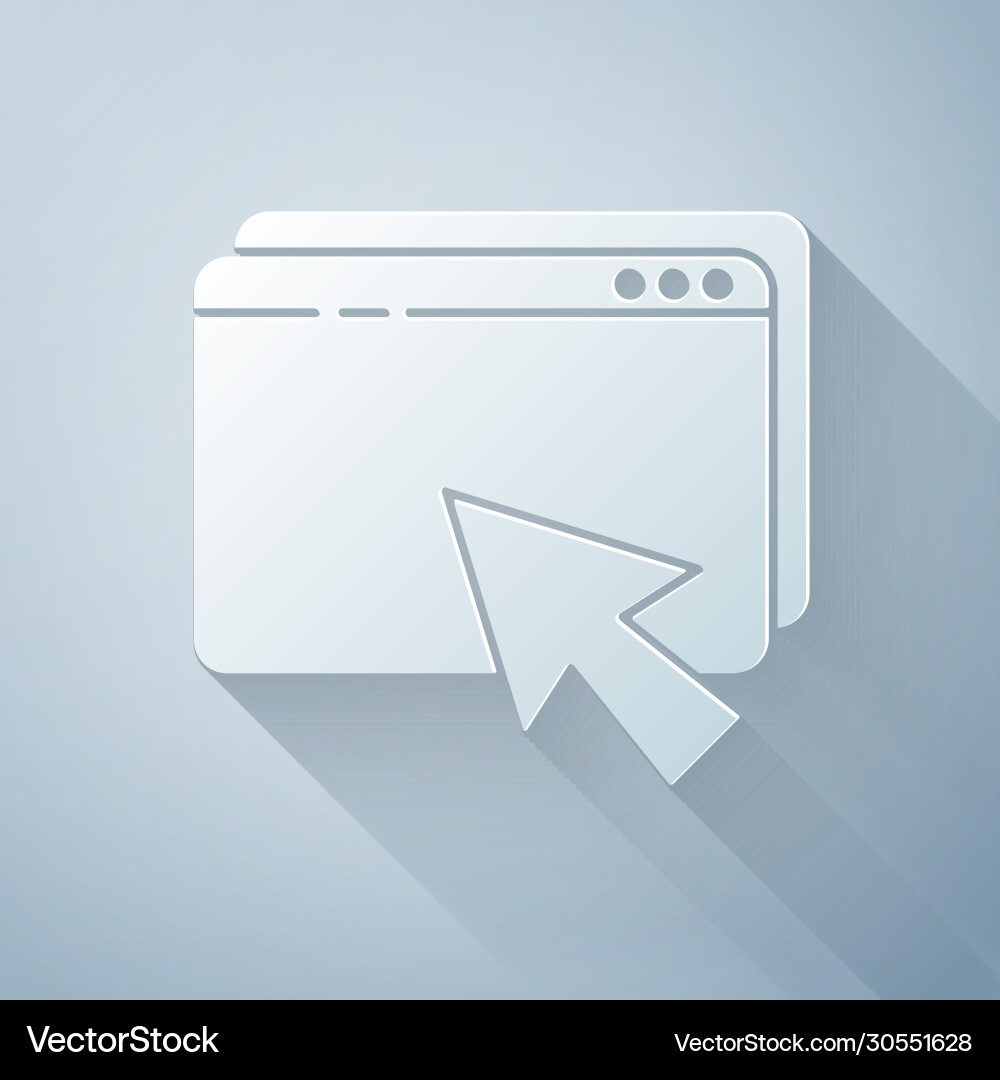 Paper cut web design and development concepts icon Paper cut web design and development concepts icon Vector Image